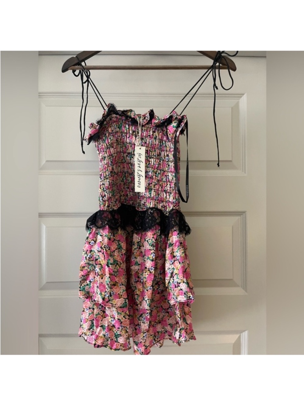 NWT For Love & Lemons Juanita Mini Dress